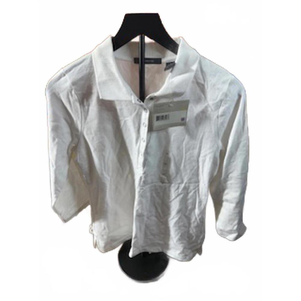Liz Claiborne White Women's Polo Shirt‎ Medium  NEW